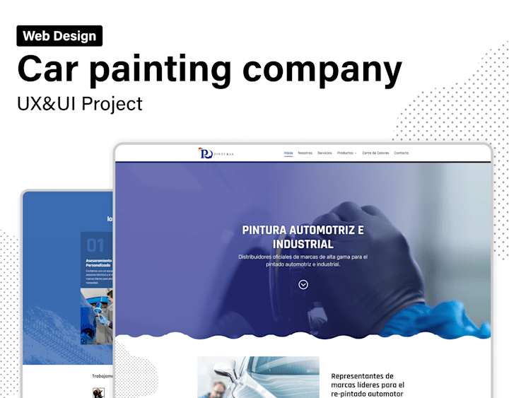Cover image for UX/UI Design for a Car Painting Company