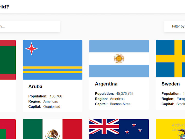 Cover image for Countries API with ReactJS