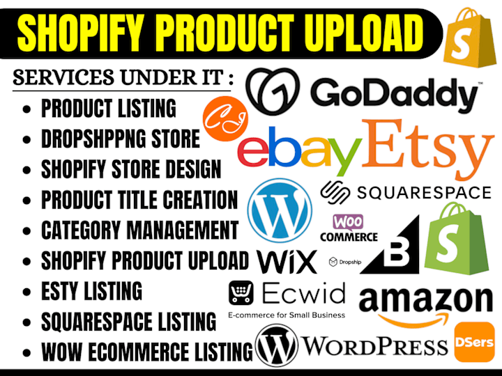 Cover image for I will do shopify product listing product upload to your store 