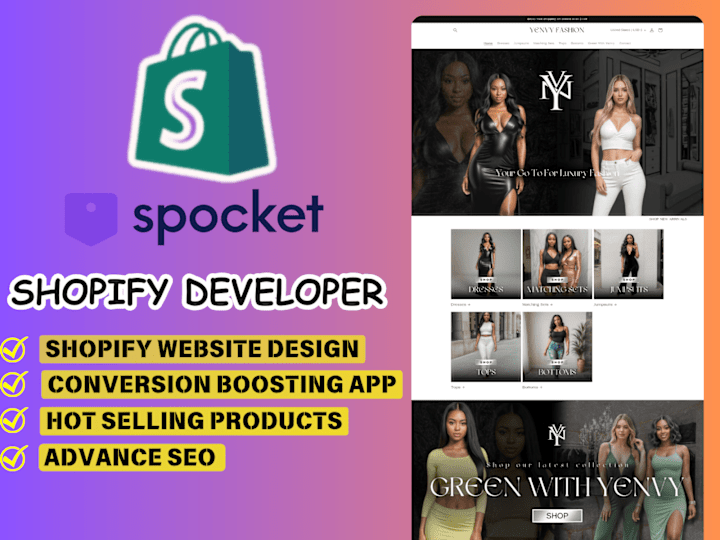 Cover image for Stunning Shopify website design, dropshipping store design