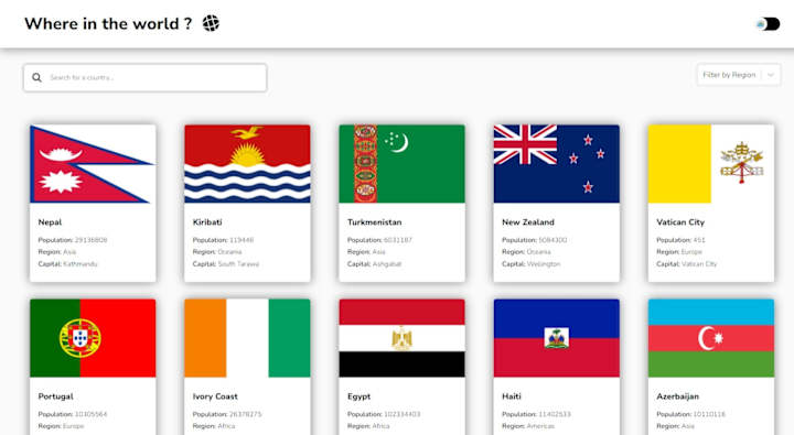 Cover image for Countries WebApp