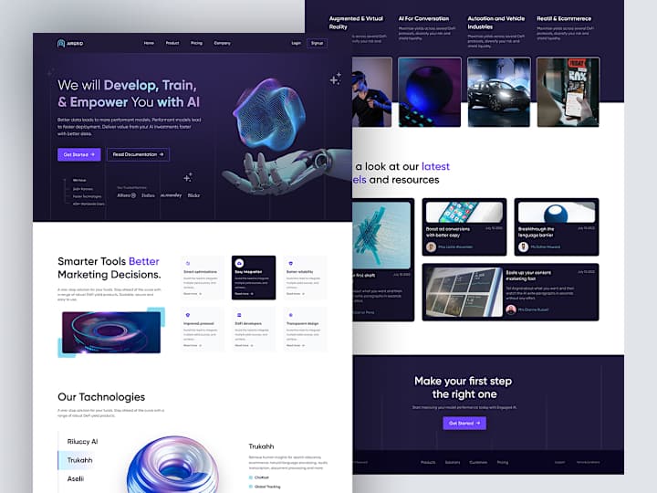 Cover image for AI Website landing Page Design :: Behance