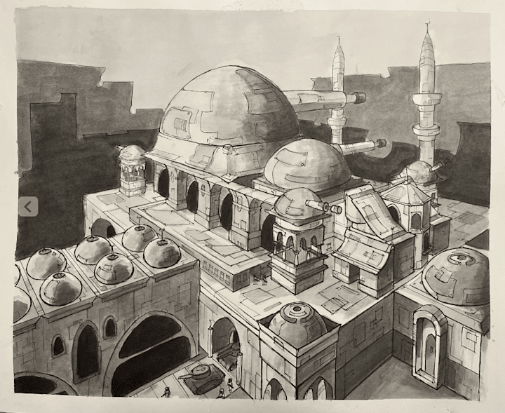 Cover image for Ottoman Empire x Sci-Fi: Ink Wash