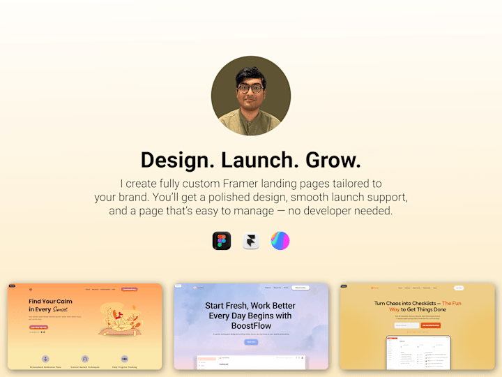 Cover image for Framer → Landing Page (Design + Development)