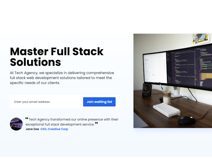 Cover image for Figma to HTML Conversion For Tech Agency