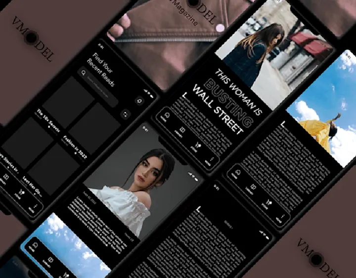 Cover image for VMagazine Reading App Screen UI Design