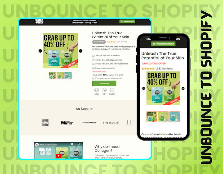 Cover image for Unbounce to Shopify Using Replo | Part 01