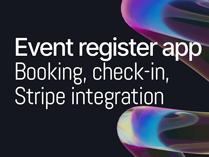Cover image for Event register app for racing event