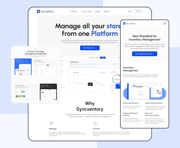 Cover image for Syncventory  ERP Web app - UI/UX Product design