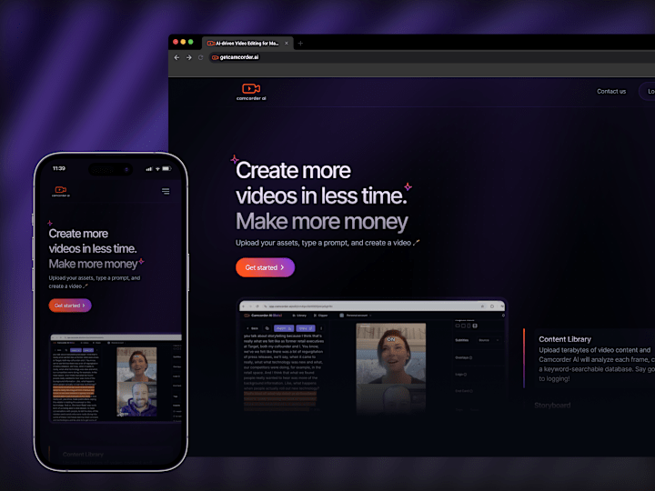Cover image for Camcorder ai Landing Page Redesign