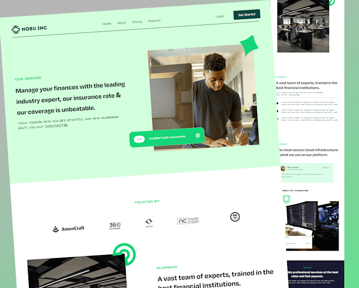 Cover image for Nobu Finance Landing Page