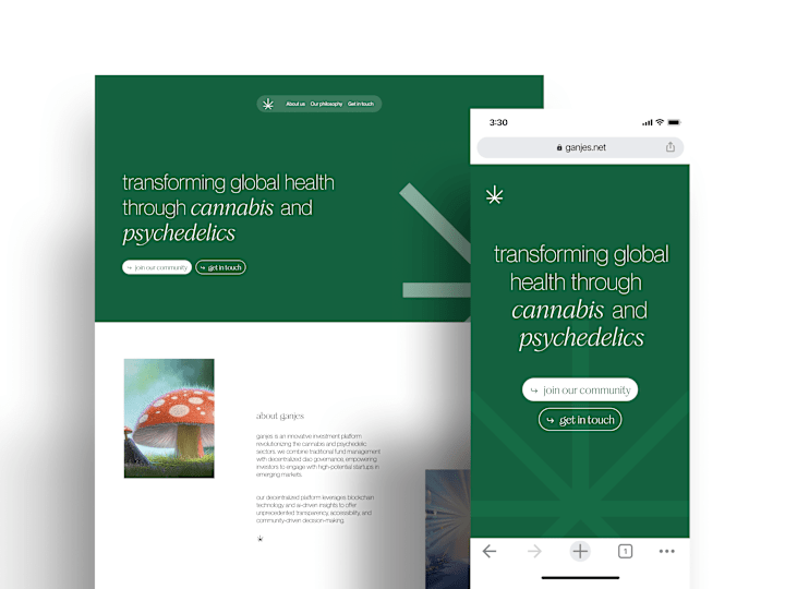 Cover image for Ganjes: Landing page