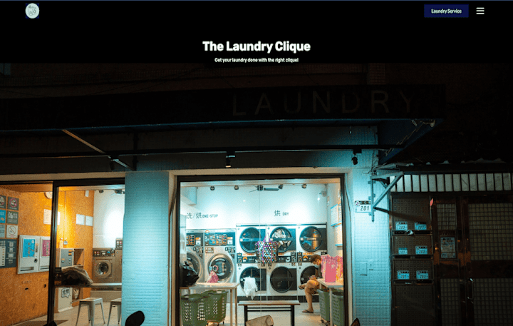 Cover image for The Laundry Clique - Webflow Website