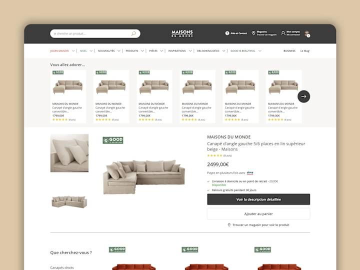 Cover image for Maison Du Monde Landing Page