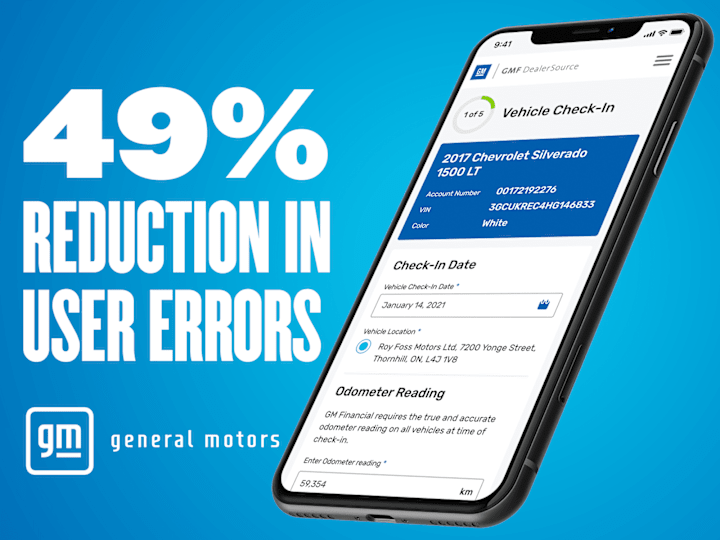 Cover image for Reducing user errors by 49% for General Motors DealerSource