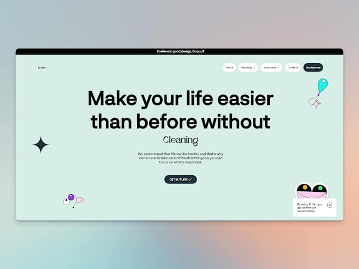 Cover image for Butler: Refreshed Landing Page for a Premier Hospitality Service