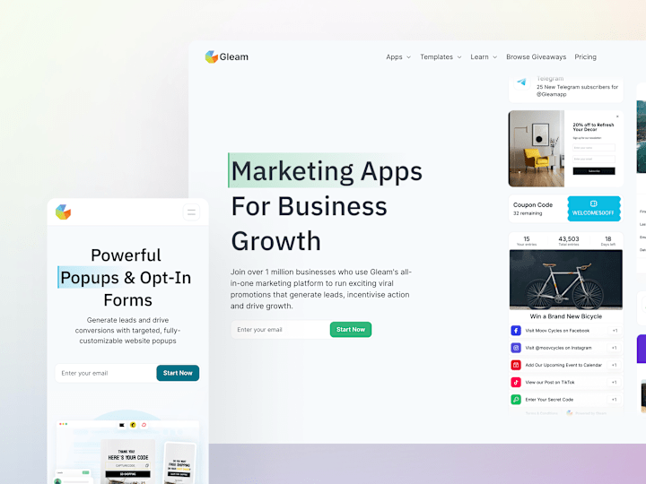 Cover image for Gleam - Marketing Apps for Business Growth