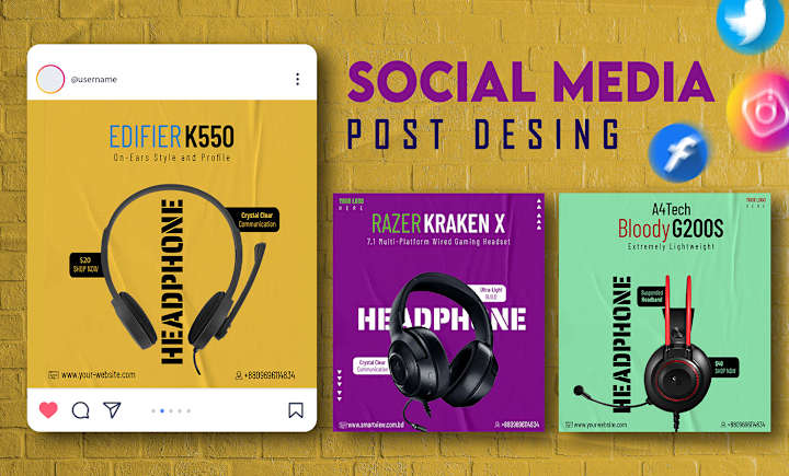 Cover image for Social Media Post Design on Behance