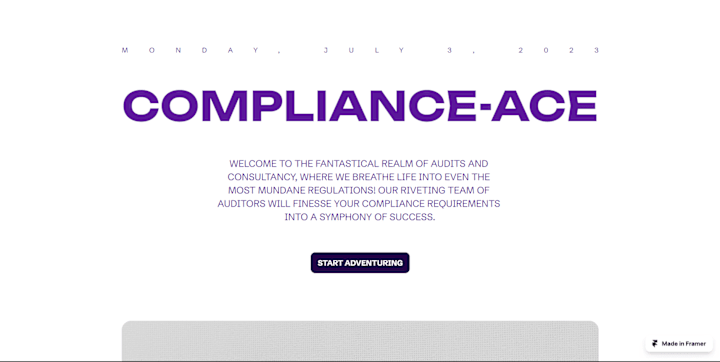 Cover image for Website for a compliance company