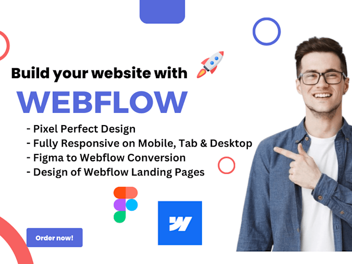 Cover image for Build modern business landing page website with webflow