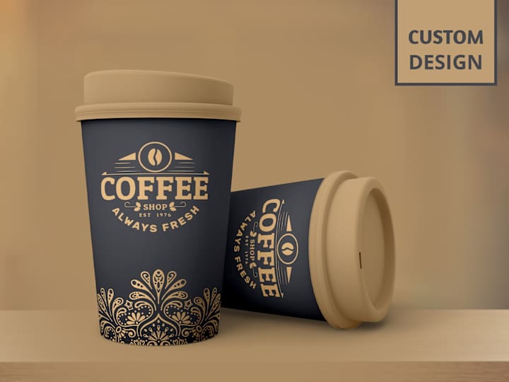 Cover image for I Will Do Eye catching Coffee cup label  Packaging Design