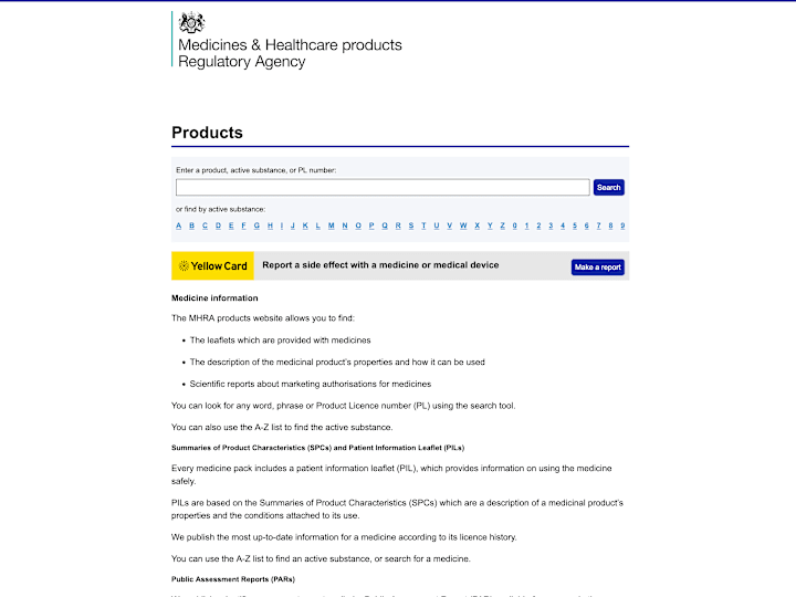 Cover image for UK Medicine Healthcare Regulatory Agency