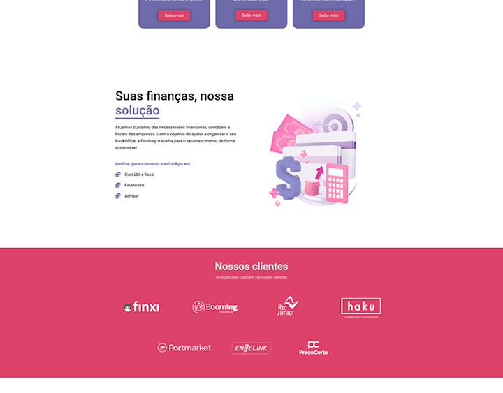 Cover image for Site em Wordpress - Finsharp :: Behance