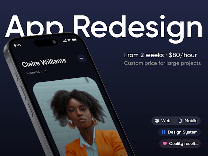 Cover image for I will redesign your mobile or web app