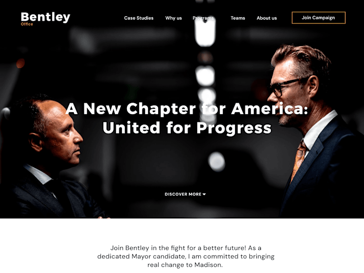 Cover image for Bentley Election Website