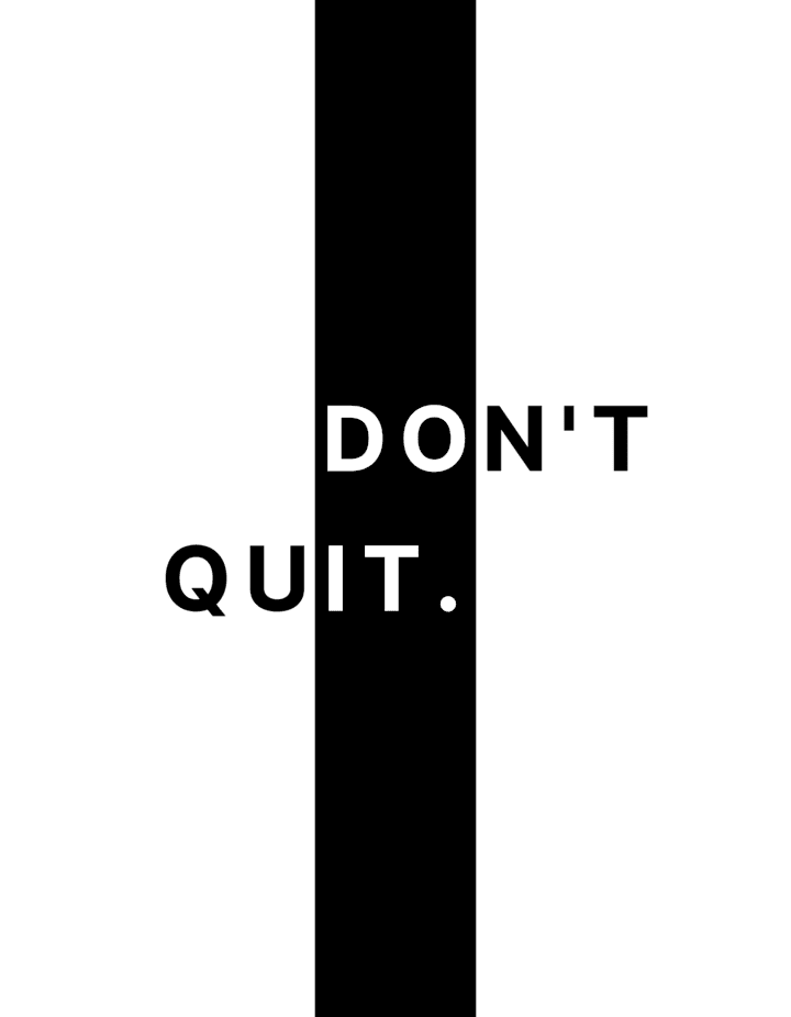 Cover image for Don't Quit a printable design for T-shirts brand