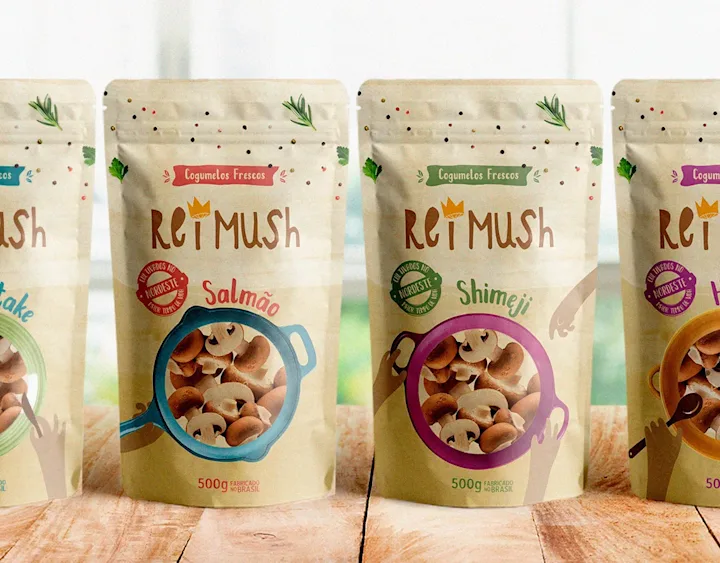 Cover image for ReiMush Mushrooms Packaging Design