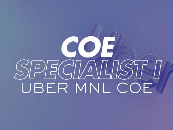 Cover image for UBER ✧ COE Specialist I - Driver Expert