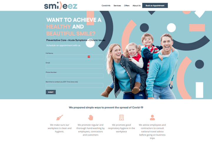 Cover image for Smileez - Landing Page