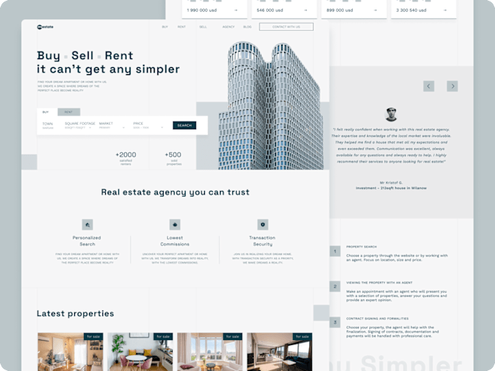 Cover image for Real Estate Agency Website