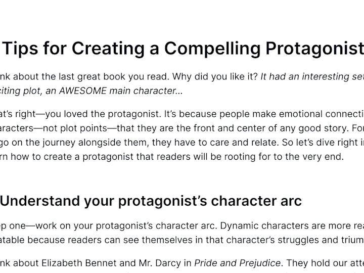 Cover image for 5 Tips for Creating a Compelling Protagonist | Blog post