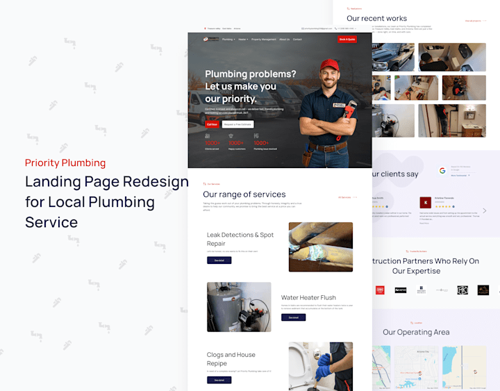 Cover image for Priority Plumbing Landing Page Redesign