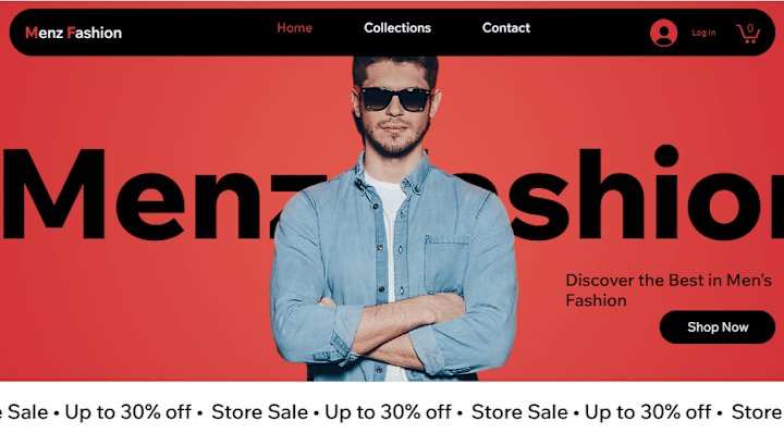 Cover image for Menz Fashion | Ecommerce Fashion Store Built on Wix Studio