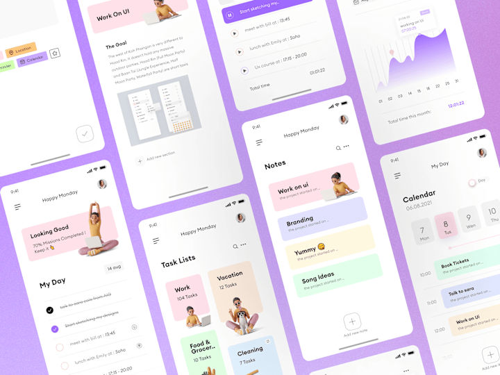 Cover image for Nimble - A Female Centered Productivity App UX Design