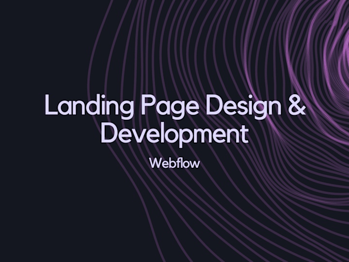 Cover image for Webflow Landing Page Design & Development