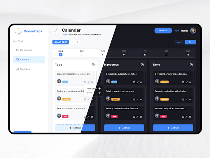 Cover image for GooseTrack –  Productivity Web App (Dashboard)
