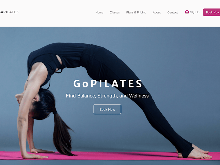 Cover image for Pilates Studio-Landing Page-Web Design -UI/UX
