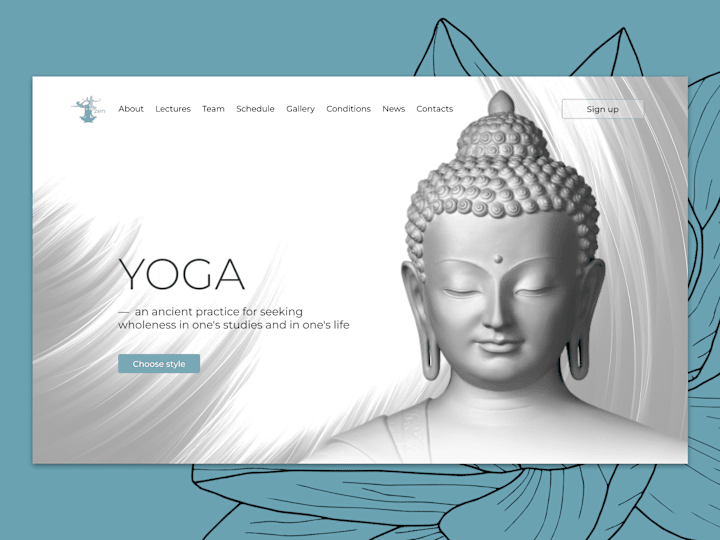 Cover image for Landing page design - Yoga studio