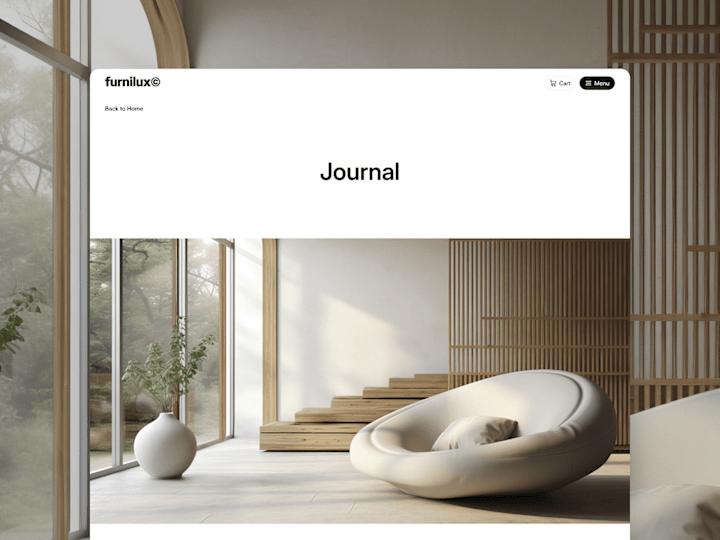 Cover image for Furnilux - Furniture Landing Page [Journal]