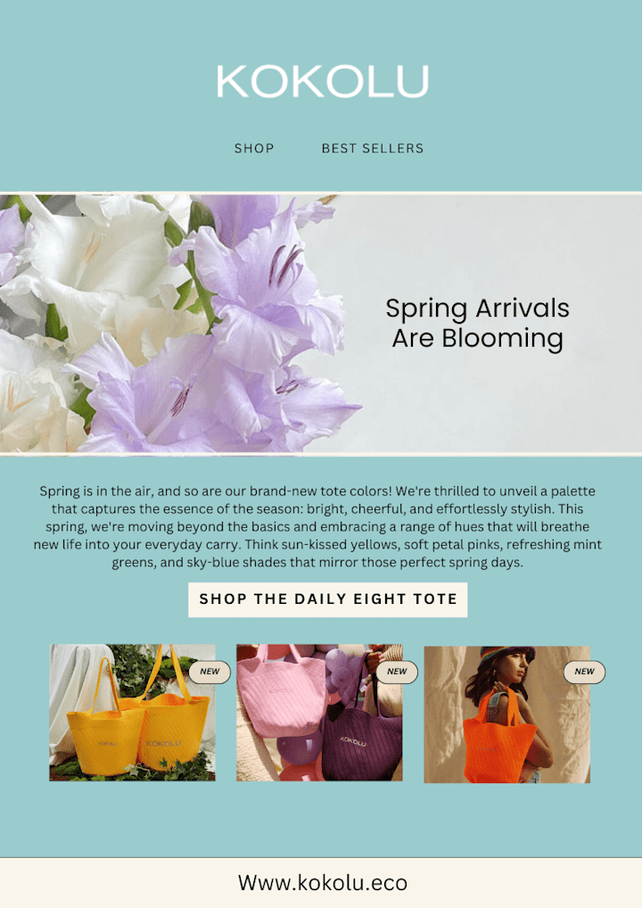 Cover image for kokulu Spring Campaign Newletter