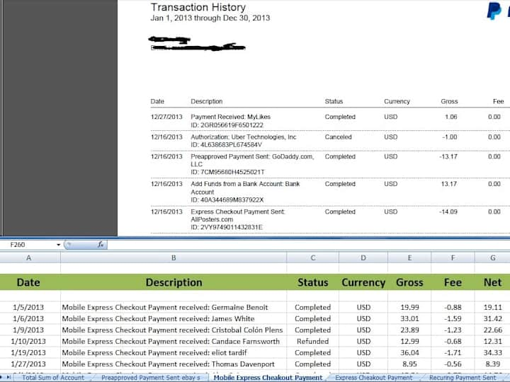 Cover image for Transferring financial information to an Excel spreadsheet