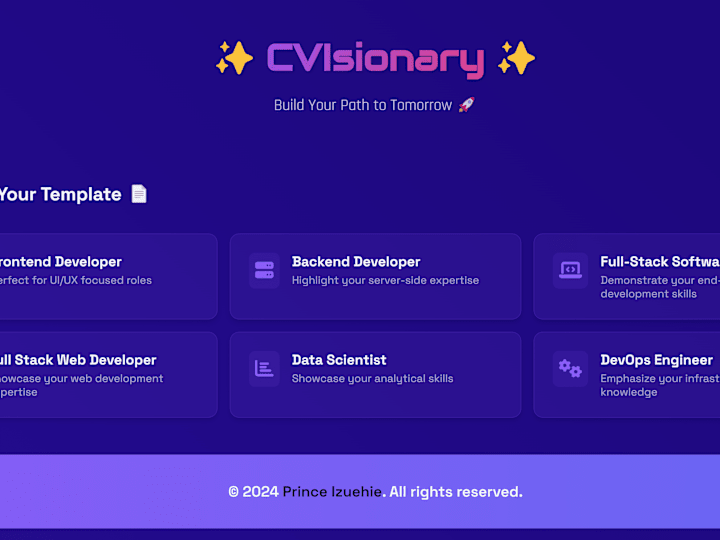 Cover image for CVIsionary - Build Your Path to Tomorrow