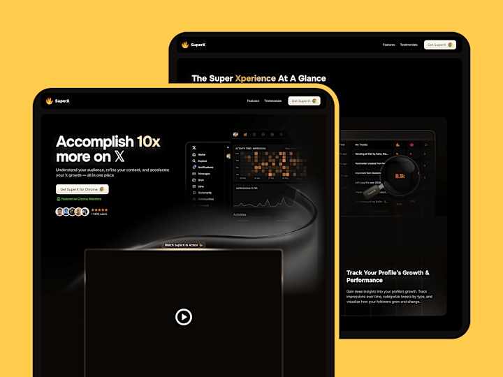 Cover image for Web Design & Framer Development for SuperX Landing Page