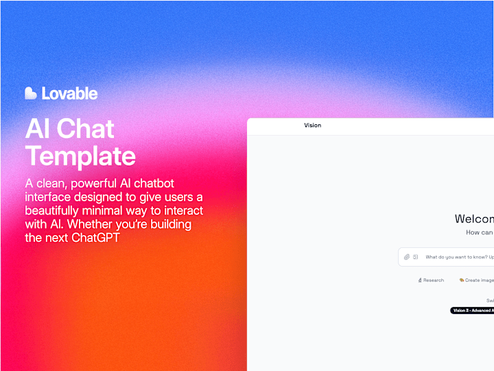 Cover image for Vision - AI Chat Assistant Template