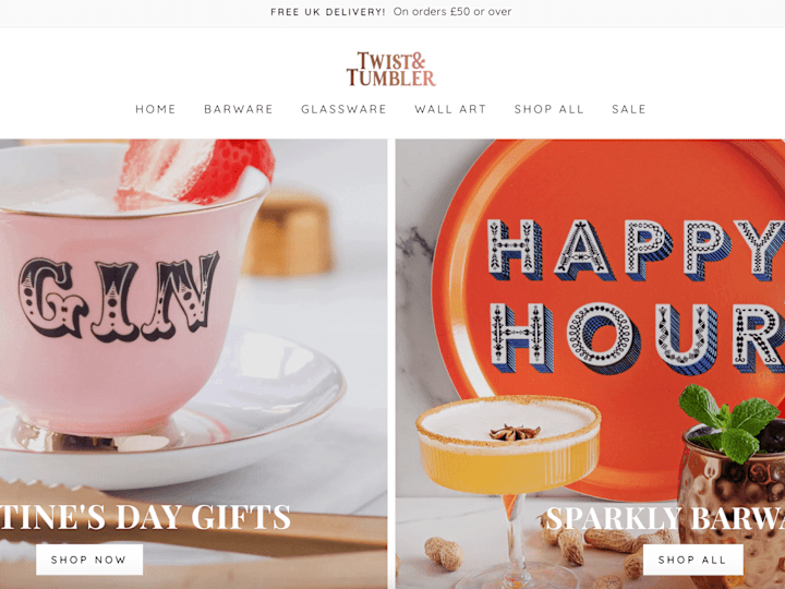 Cover image for Vintage Inspired Home Barware Brand Development & Launch