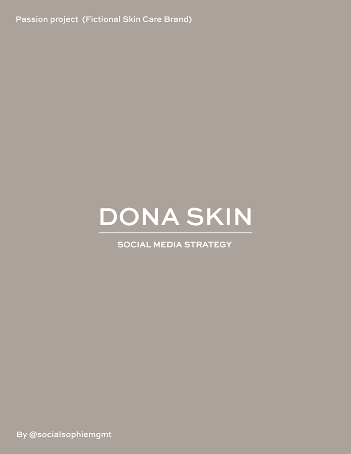 Cover image for Dona Skin - Social media strategy